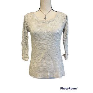 Pink Republic  3/4 Sleeve Beige Sweater Womens XS